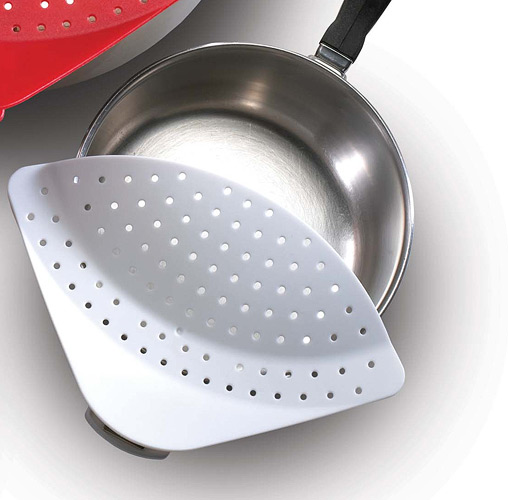 Chef's Planet Clip & Drain Press Room Colander Strainer